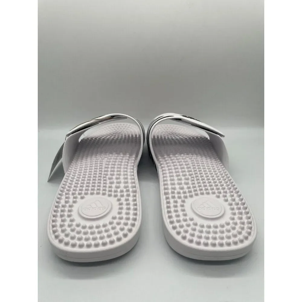 Adidas Adissage F35573 Men's US 17 Slide Sandals‎ Cloud White Core Black Slip On